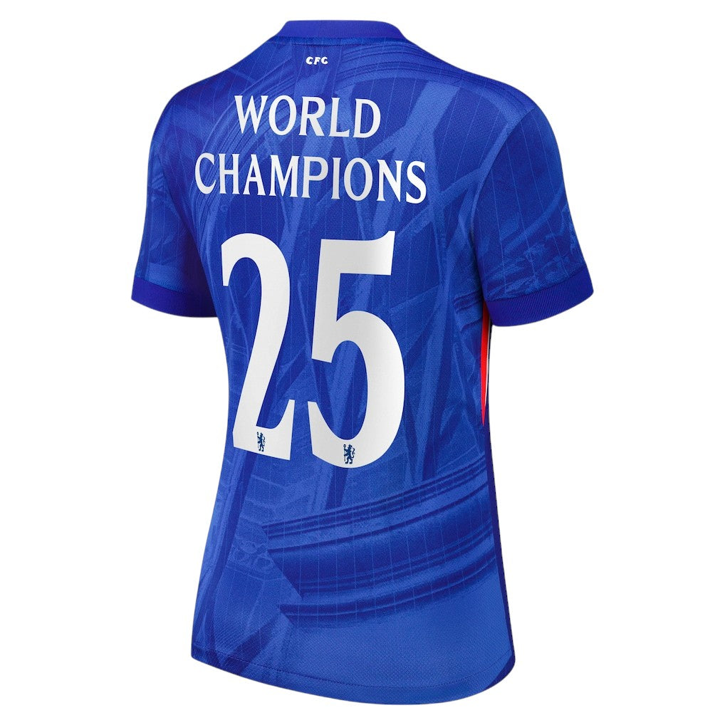 Chelsea Home Jersey 25/26 - Womens - with World Champions 25 printing