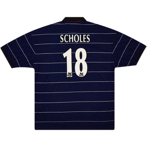 SCHOLES #18 Manchester United Retro Jersey Away 1999/00