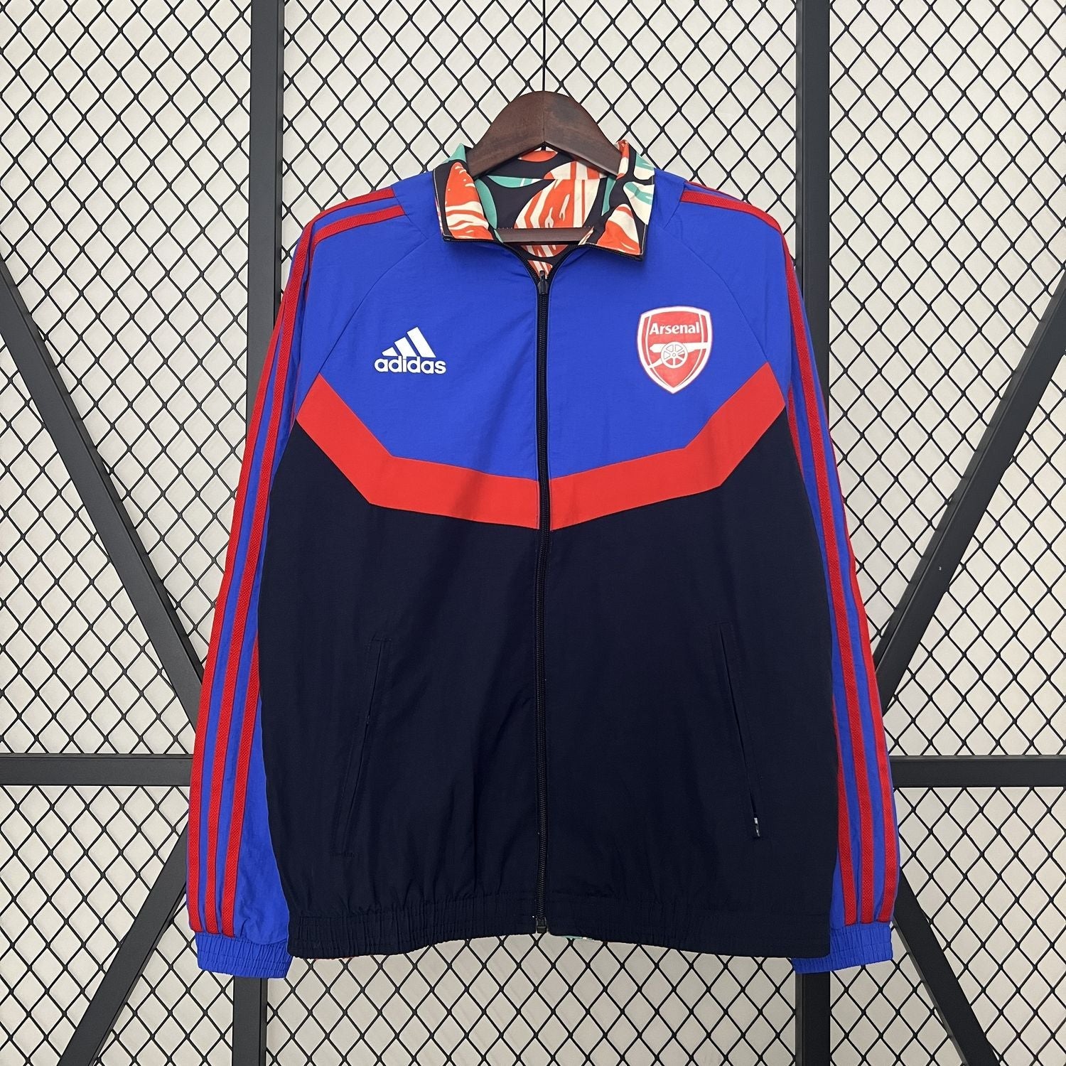 Arsenal 24/25 Windbreaker Reversible Blue and Orange