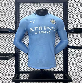 Manchester City Player Home Jersey 2024/2025 Long Sleeve