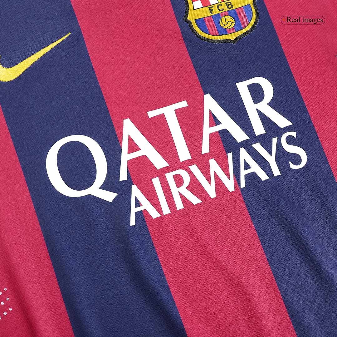 Camisa Barcelona Retro Manga Longa Home Neymar JR 2014/2015