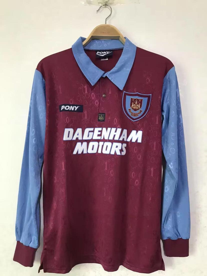 West Ham United Retro Jersey Home 1995/1997 - Long Sleeve