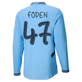 #47 Foden Manchester City Home Jersey 2024/2025 Long Sleeve