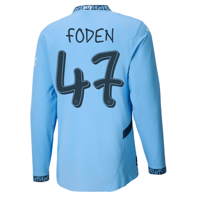 #47 Foden Manchester City Home Jersey 2024/2025 Long Sleeve