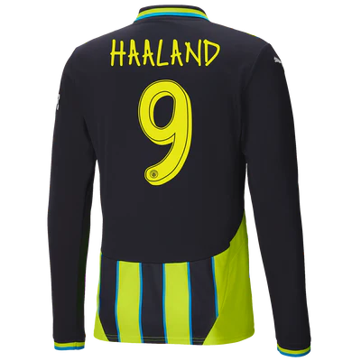 #9 Haaland Manchester City Away Jersey 2024/2025 Long Sleeve