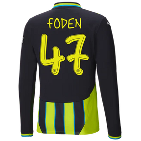 #47 Foden Manchester City Away Jersey 2024/2025 Long Sleeve