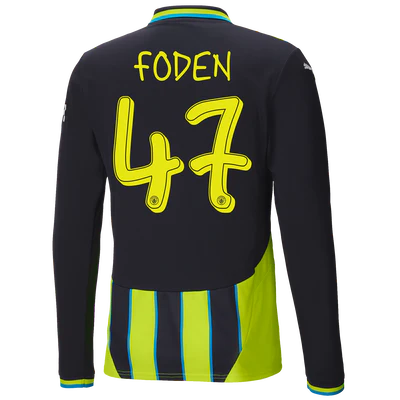 #47 Foden Manchester City Away Jersey 2024/2025 Long Sleeve