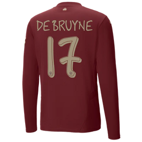 #17 De Bruyne Manchester City Third Jersey 2024/2025 Long Sleeve