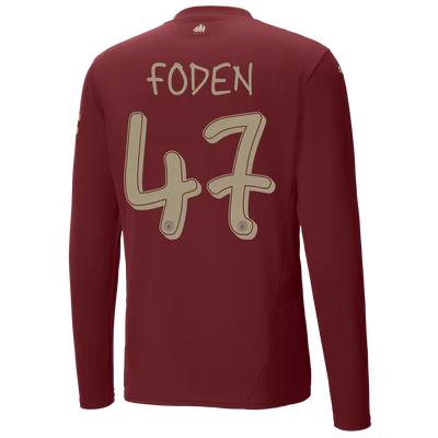 #47 Foden Manchester City Third Jersey 2024/2025 Long Sleeve