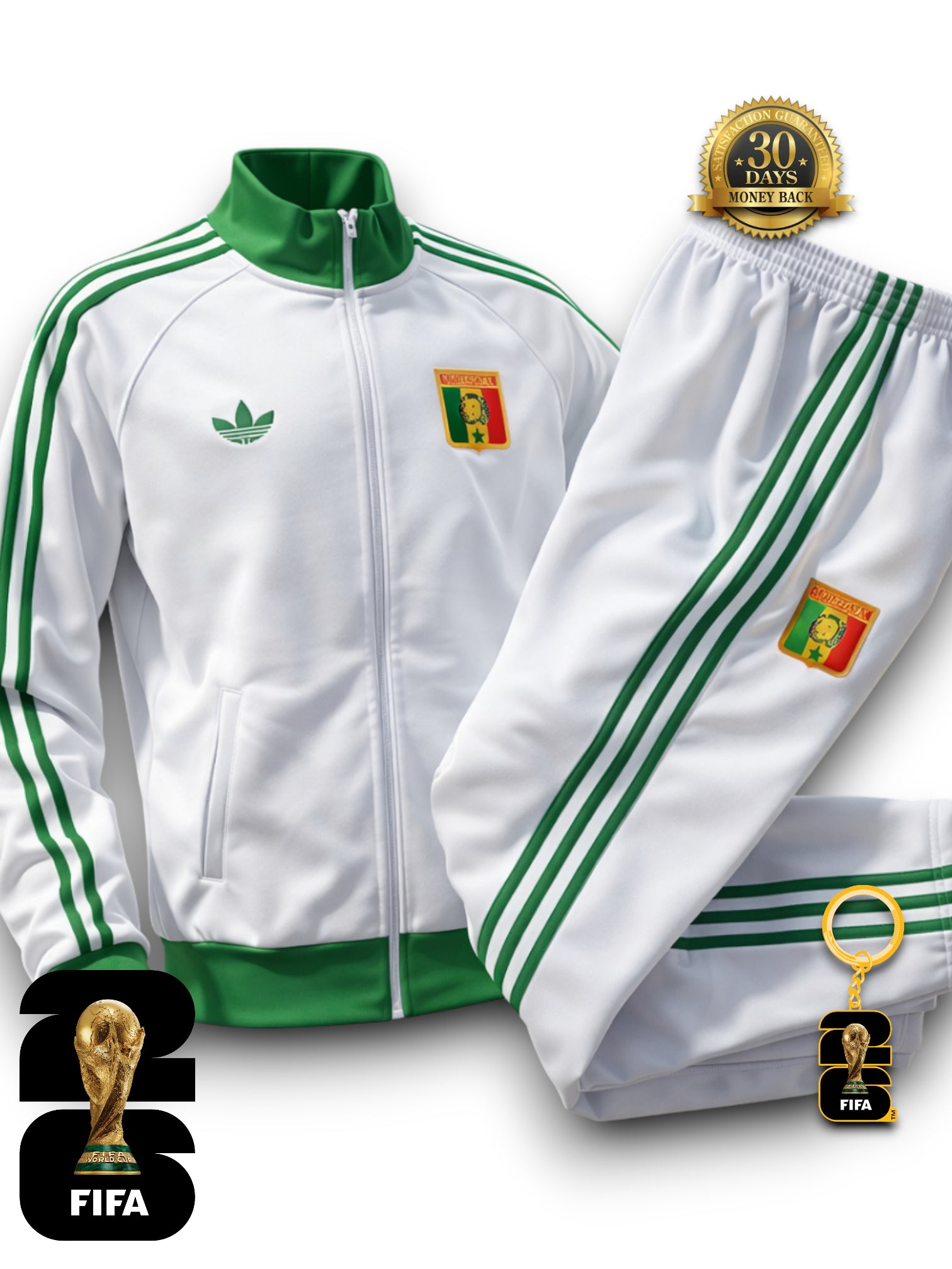 Senegal World Cup 2026 Hoodie TrackSuit White Jacket
