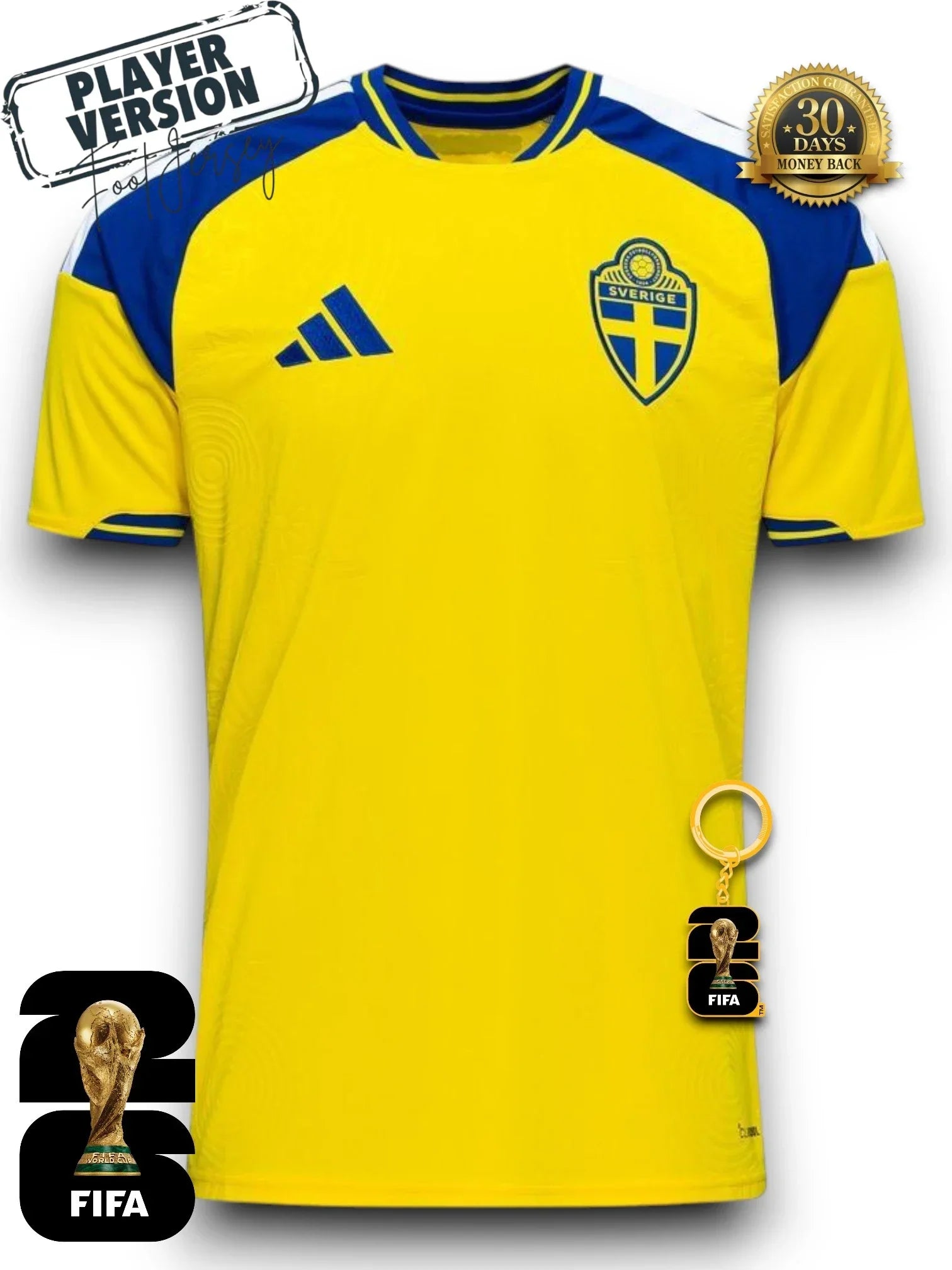 Sweden World Cup 2026 Jersey - Player Version