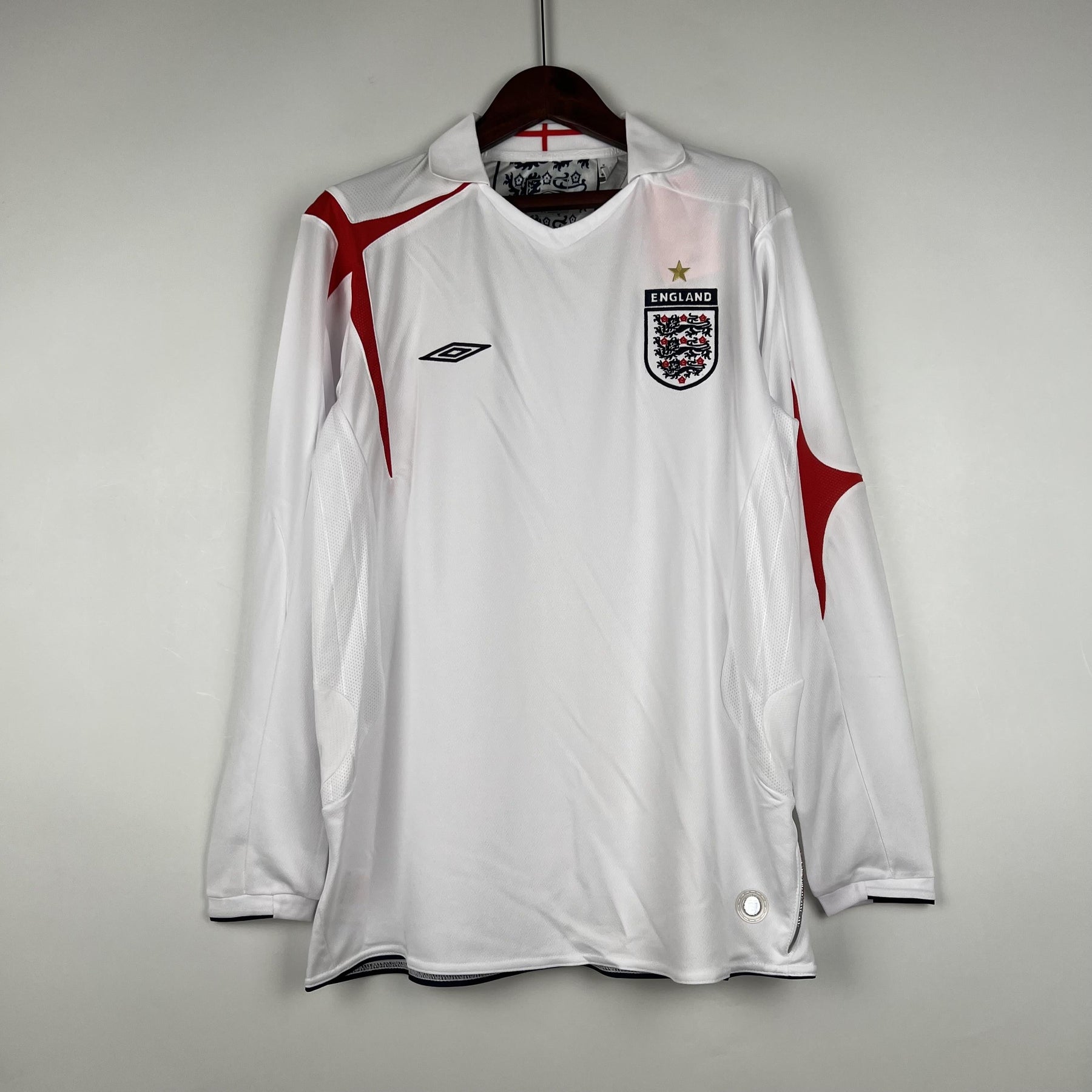 England Retro Home Jersey 2006 - Long Sleeve