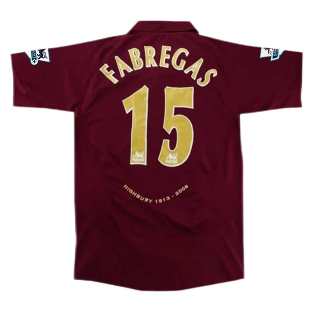 CESC FABREGAS #15 Arsenal Retro Jersey Home 2005/06