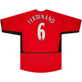 FERDINAND #6 Manchester United Retro Jersey Home 2002/03