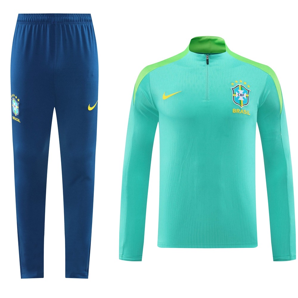 Brazil 24/25 Training Half-Zip Tracksuit - Green