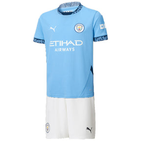 Kids Manchester City Home Kit 2024/2025 - White Blue