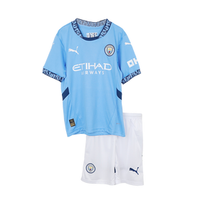 Kids Manchester City Home Kit 2024/2025 - White Blue