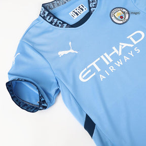 Kids Manchester City Home Kit 2024/2025 - White Blue