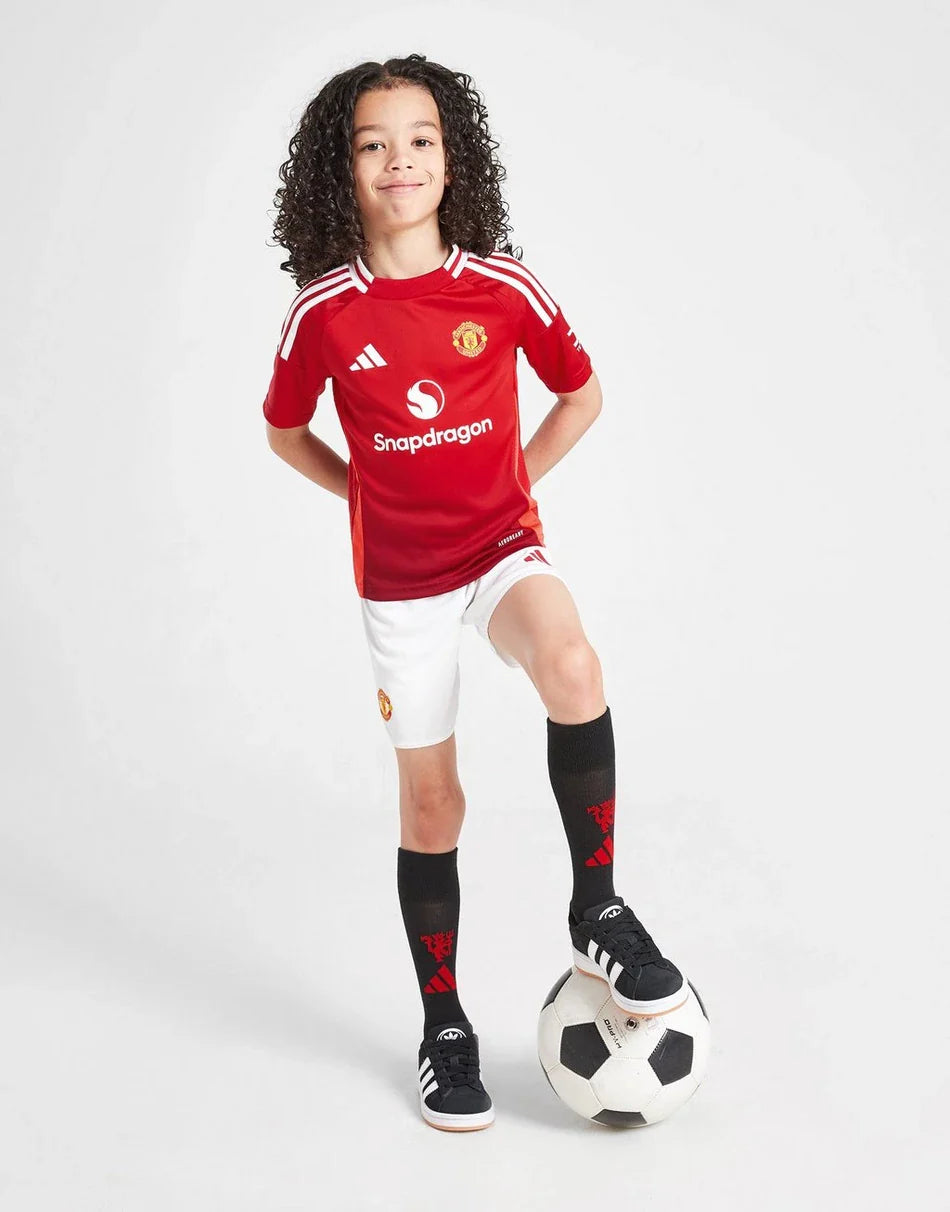 Kids Manchester United Home Kit 2024/2025 - Red