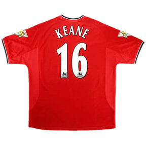 KEANE #16 Manchester United Retro Jersey Home 2000/01