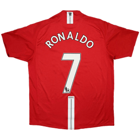 RONALDO #7 Manchester United Retro Jersey Home 2007/08