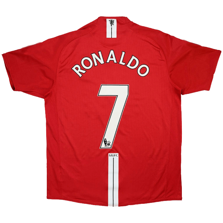 RONALDO #7 Manchester United Retro Jersey Home 2007/08