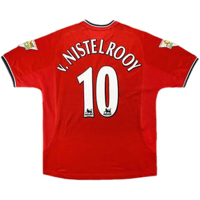 V.NISTELROOY #10 Manchester United Retro Jersey Home 2000/01