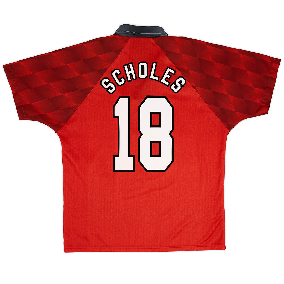 SCHOLES #18 Manchester United Retro Jersey Home 1996/97