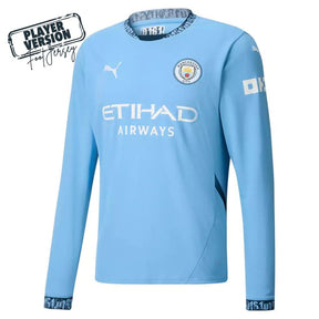 Manchester City Player Home Jersey 2024/2025 Long Sleeve