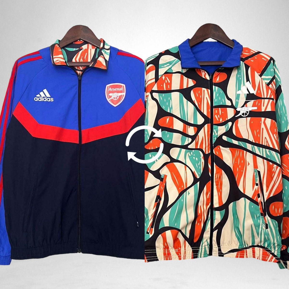 Arsenal 24/25 Windbreaker Reversible Blue and Orange