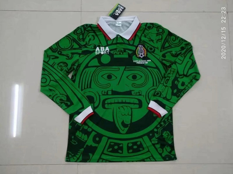 Mexico Retro Jersey 1998 Home - Long Sleeve