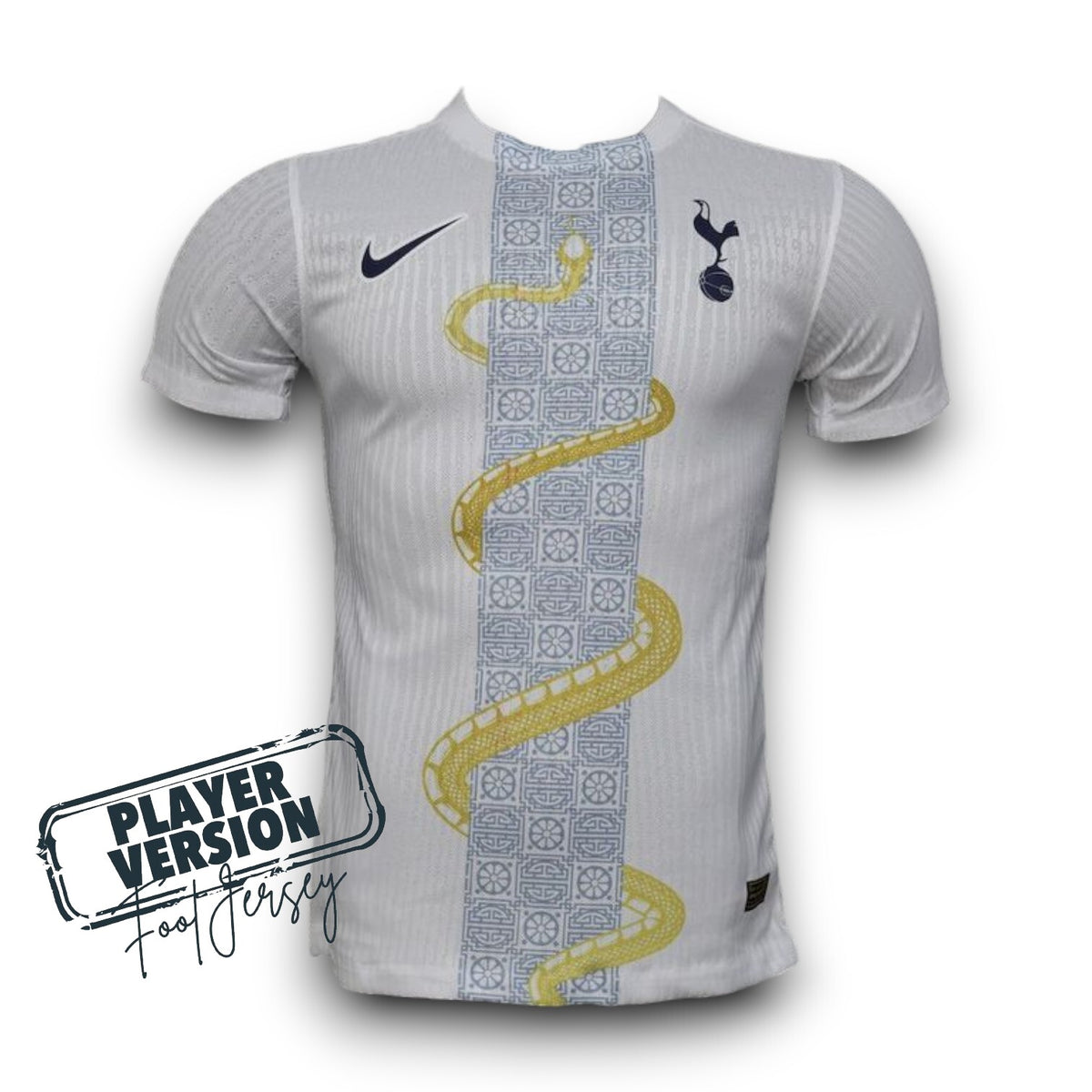 Tottenham Hotspur Player Jersey 2025 - White Gold Snake