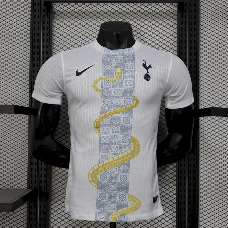 Tottenham Hotspur Player Jersey 2025 - White Gold Snake