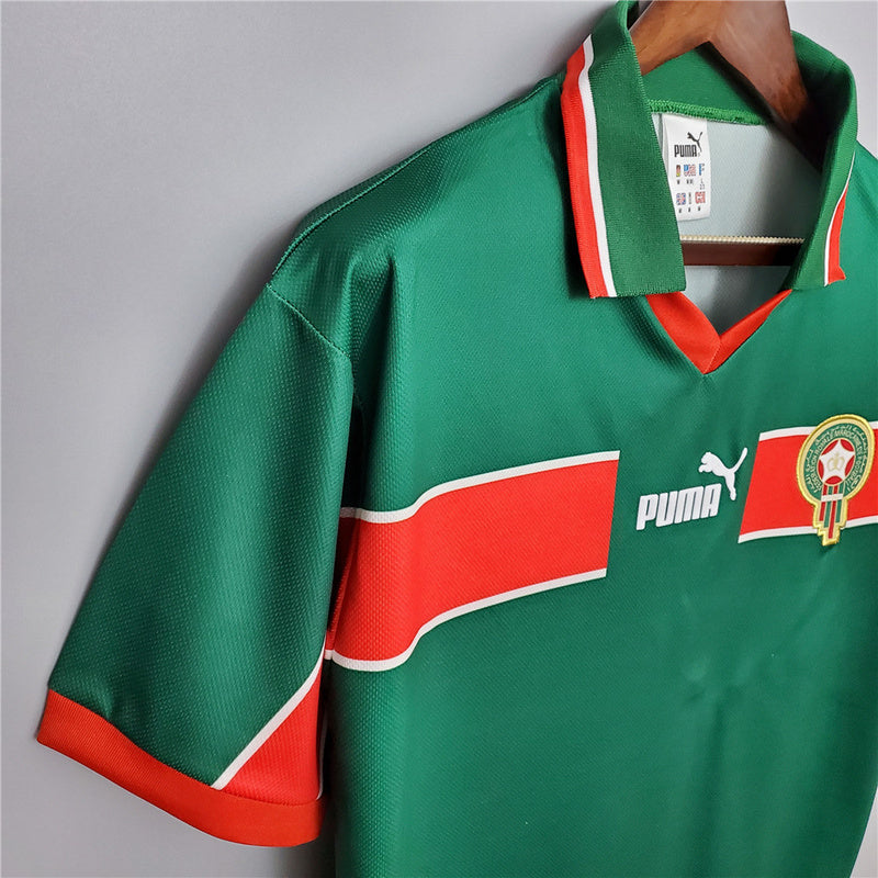 Morocco Away Green Retro Jersey 1998