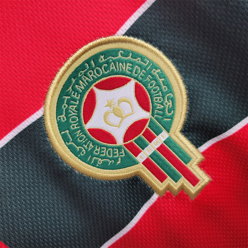 Morocco 1998 Away Red Retro Jersey - Long Sleeve