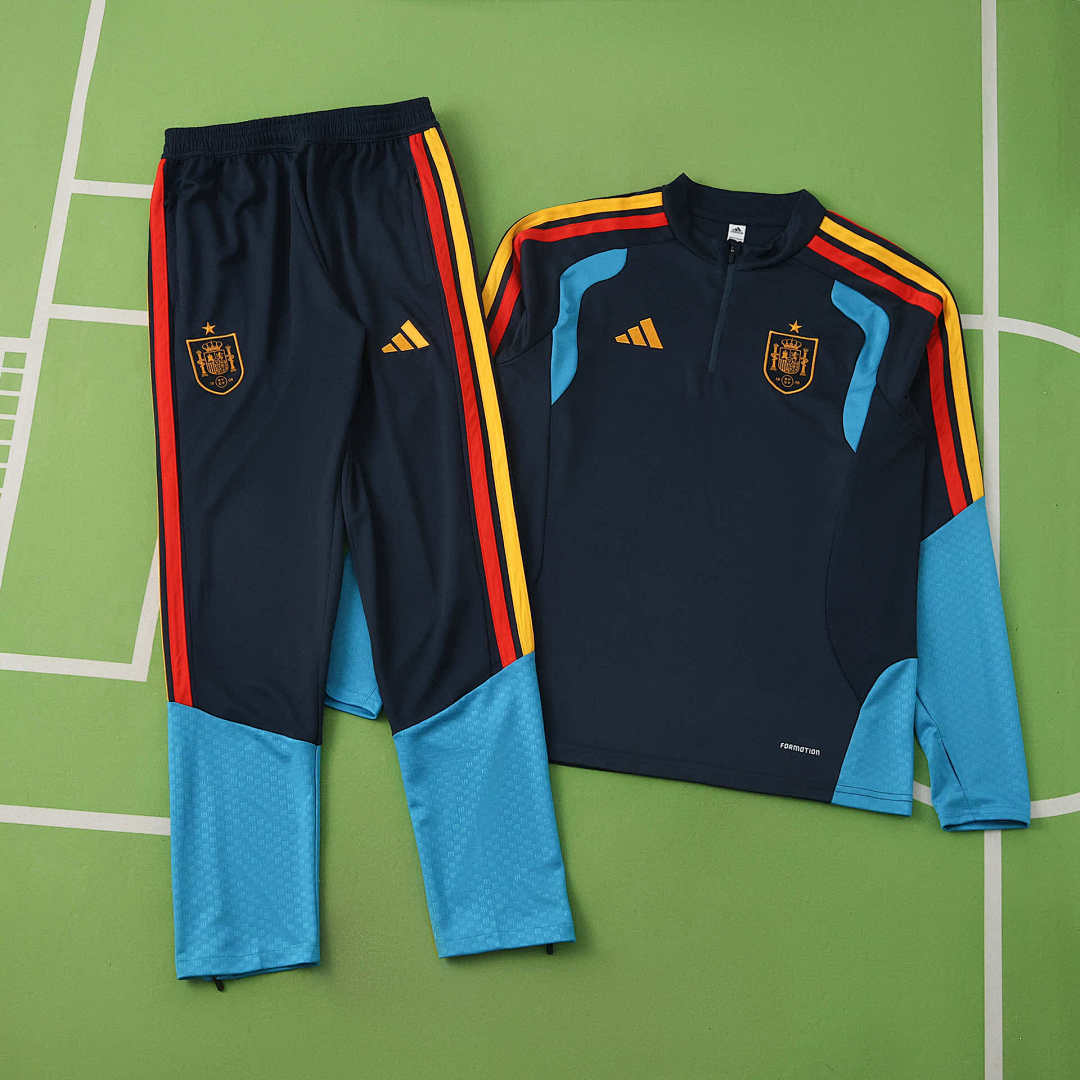 Spain World Cup 2026 Half-Zip Training Suit Set Royal Blue
