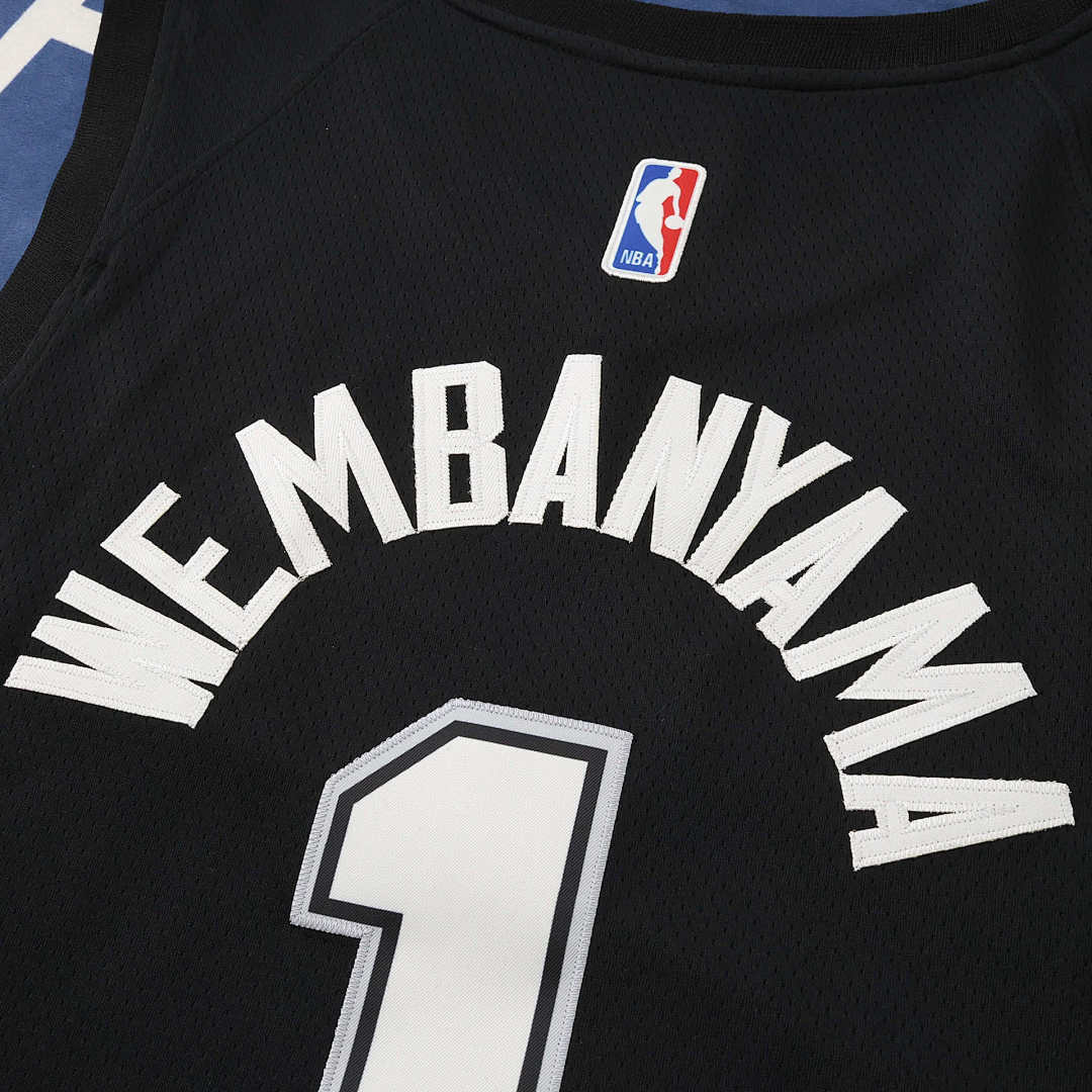 NBA San Antonio Spurs black 1#WEMBANYAMA 2025/26