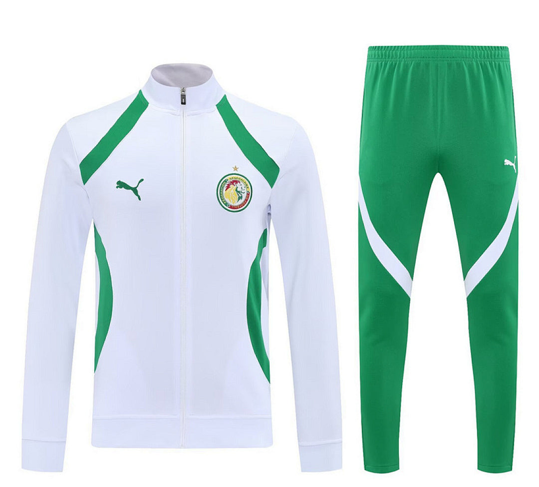 Senegal 2025 Full-Zip White TrackSuit