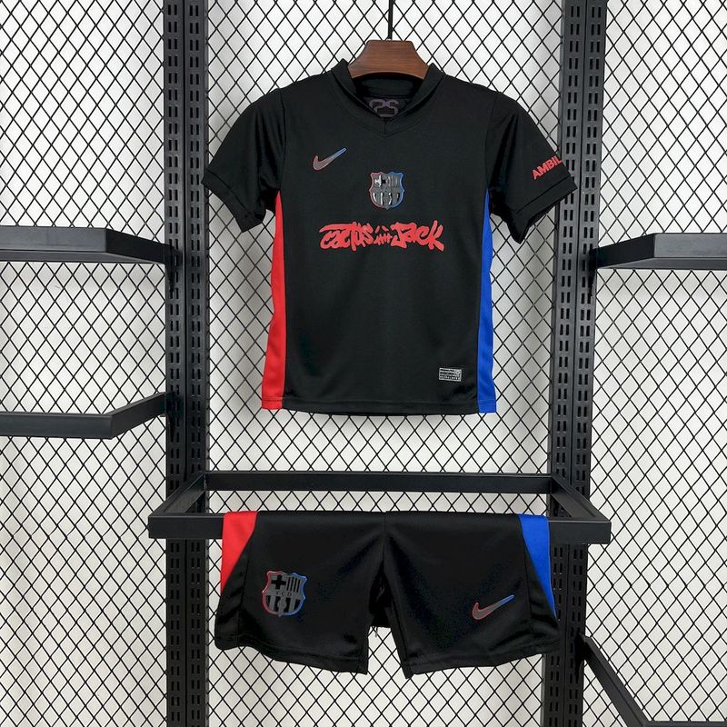 Kids Barcelona Away Kit X Travis Scott
