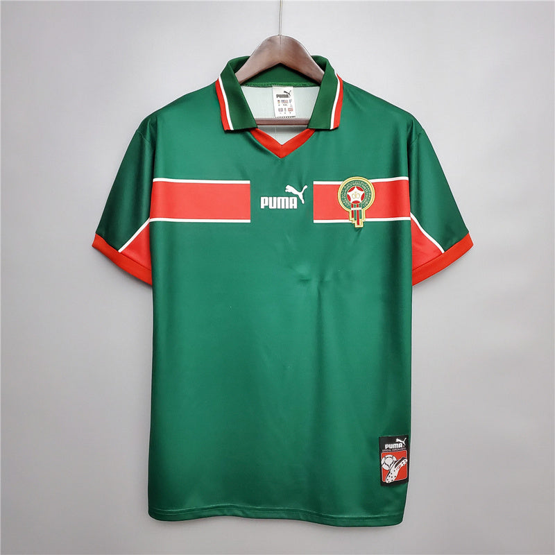 Morocco Away Green Retro Jersey 1998