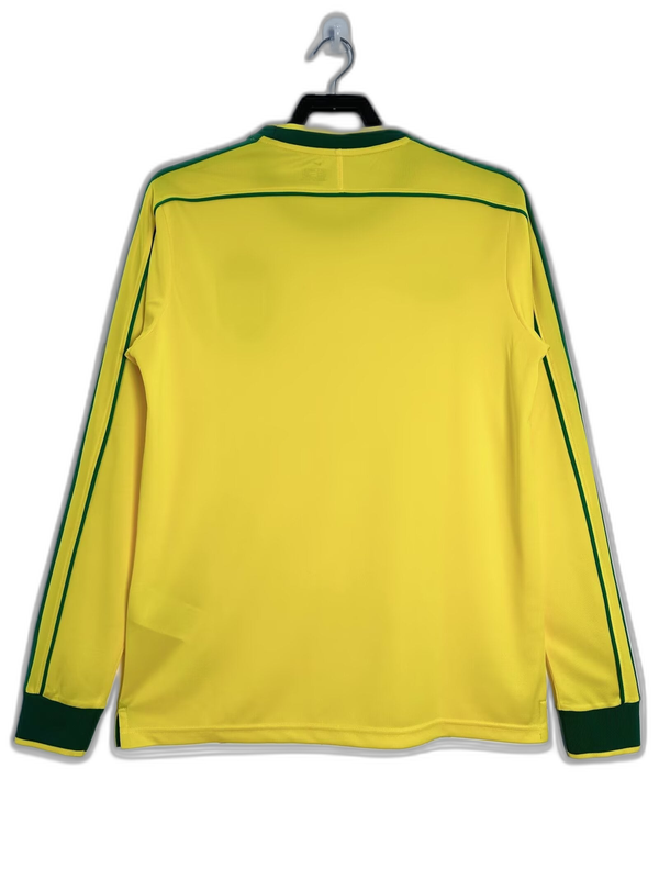 Brazil 1998 I Home Jersey - Long Sleeve Retro Version
