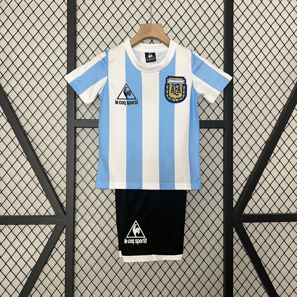 Camiseta Argentina Retro 1986 para niños