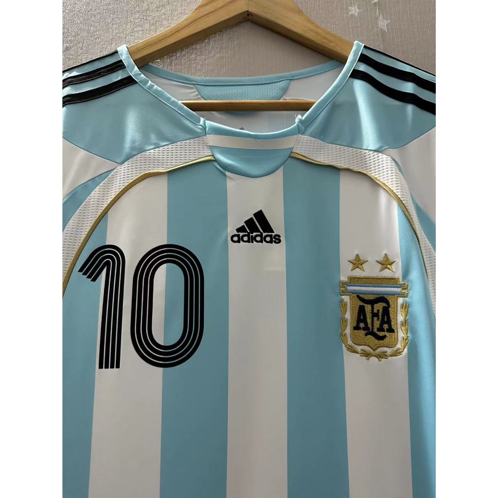 RIQUELME #10 Argentina Retro Jersey Home  2006