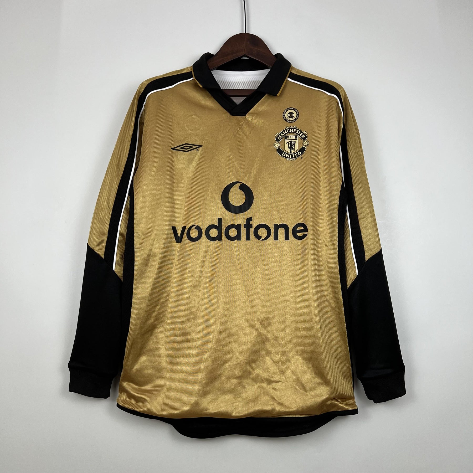 100th Anniversary Manchester United Retro Jersey home 2001/02 - Long Sleeve