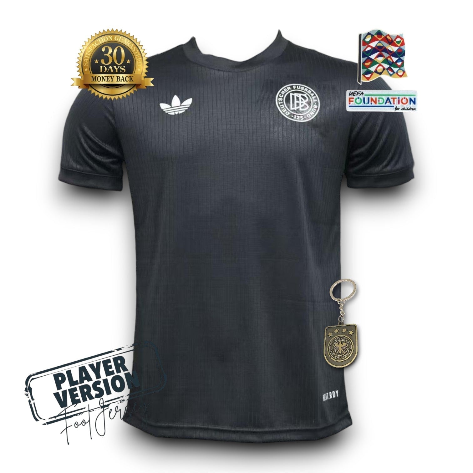 Germany 125th Anniversary Player Jersey Black