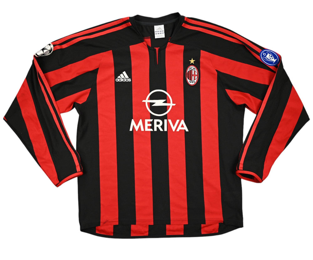 AC Milan 03/04 Home Jersey - Long Sleeve Retro Version