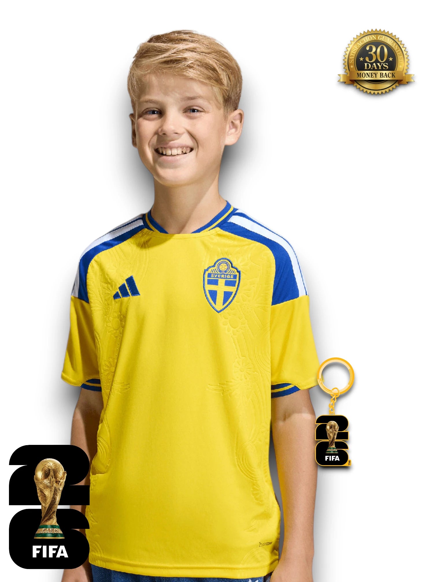 Kit Kids Sweden World Cup 2026 Jersey